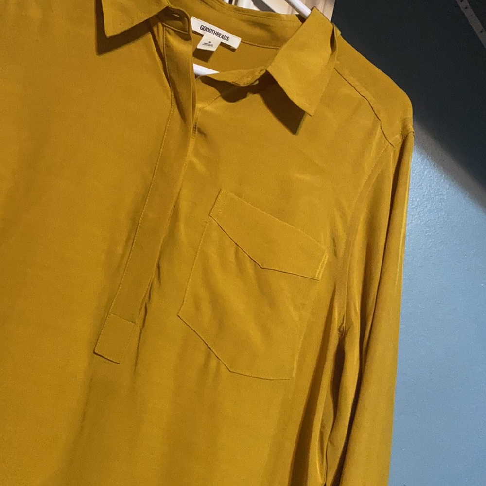 Mustard Yellow Button-Up - Picture 4 of 5